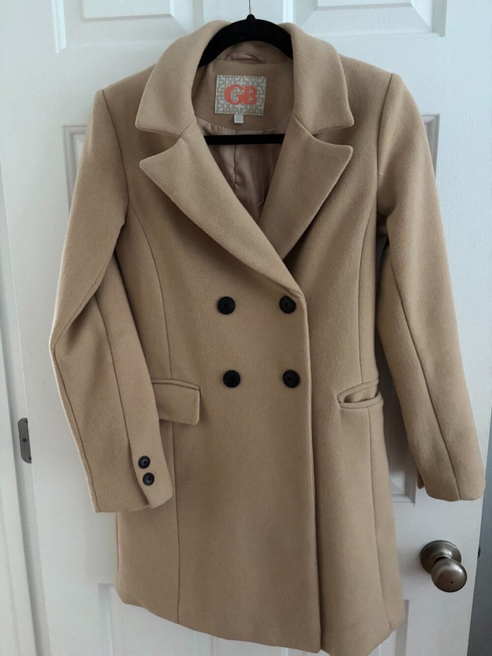 Tan/Camel Pea Coat-Gianni Bini size XS